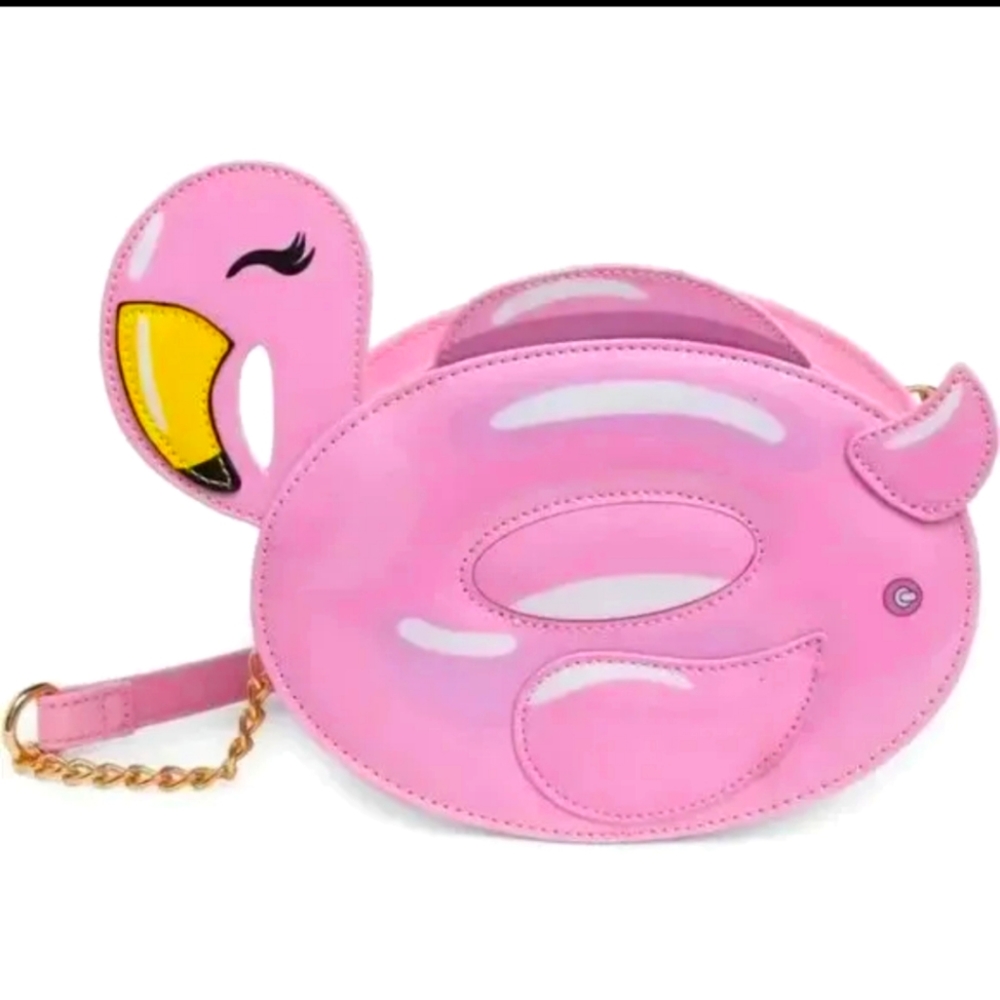 Betsey Johnson Pink Flamingo Floaty Crossbody Bag NWOT